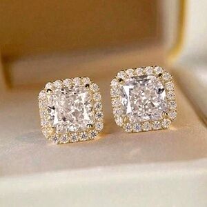 Elegant Gold and Silver Stud Earrings